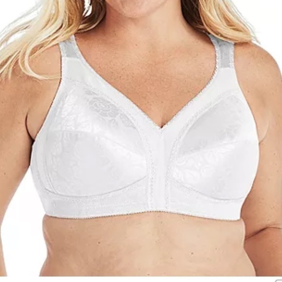 Playtex 18 Hour Bra 4693 Ultimate Shoulder Comfort Wireless white 44C - Picture 1 of 3
